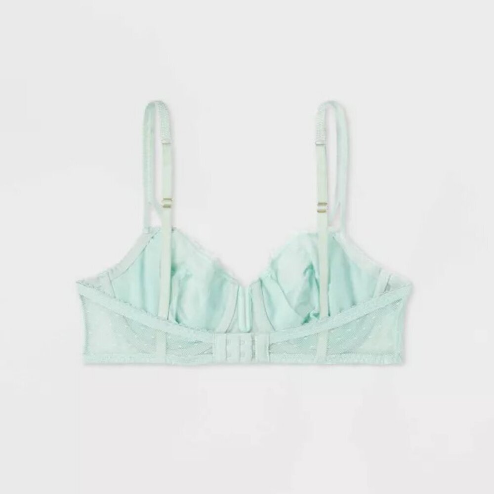 NEW Auden Women's Unlined Balconette Bra Ocean Green - Picture 4 of 4